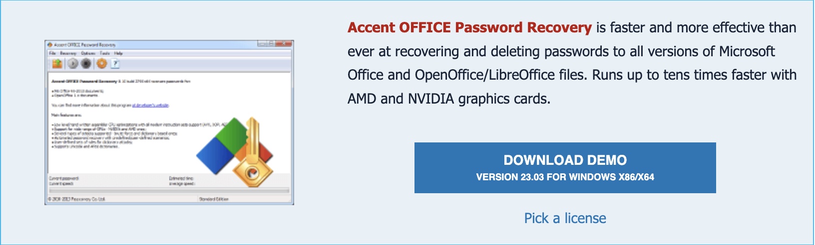 Accent OFFICE Password Recovery